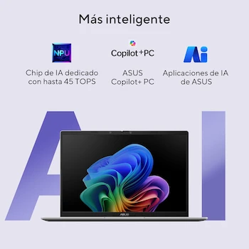 Imagen 4 de ASUS Vivobook 16 X1607QA Quiet Blue Copilot+ PC Qualcomm Snapdragon X1 16GB RAM 512GB SSD Laptop