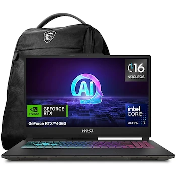 Imagen de referencia para MSI Cyborg 15 Gaming Laptop A1VFK-233MX Intel Core Ultra 7-155H NVIDIA GeForce RTX 4060 16GB RAM 512GB SSD 15.6" Negro Teclado Español 2 Años Garantía Incluye Mochila