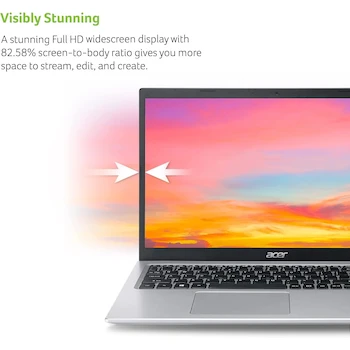 Imagen 4 de Acer Aspire 5 A515-56-36UT Pure Silver Slim Laptop 15.6" 11th Gen Intel Core i3-1115G4 4GB DDR4 128GB NVMe SSD