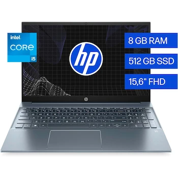 Imagen 2 de HP Laptop 15-eg2524la Intel Core i5 8GB RAM 512GB SSD 15.6" FHD Windows 11 Home Teclado en Español Garantía México Azul Niebla