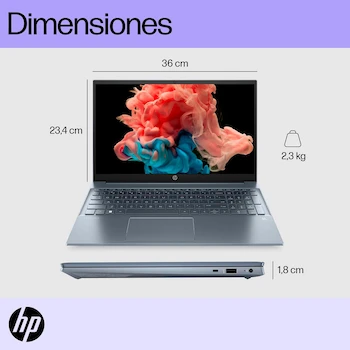Imagen 5 de HP Laptop 15-eg2524la Intel Core i5 8GB RAM 512GB SSD 15.6" FHD Windows 11 Home Teclado en Español Garantía México Azul Niebla