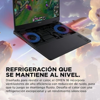 Imagen 5 de HP OMEN 16-ap0004a Laptop AMD Ryzen AI 9 32GB RAM 1TB SSD 16 Pulgadas 2K NVIDIA GeForce RTX 5070 8GB Windows 11 Home Teclado Español Color Negro con Game Pass