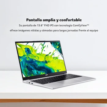 Imagen 2 de Acer Aspire Lite AL15-52 Laptop 15.6 pulgadas Full HD IPS AMD Ryzen 7 5700U 32GB RAM 1TB SSD Steel Gray con 1 Año de Seguro Gratis contra Robo y Catástrofes Naturales