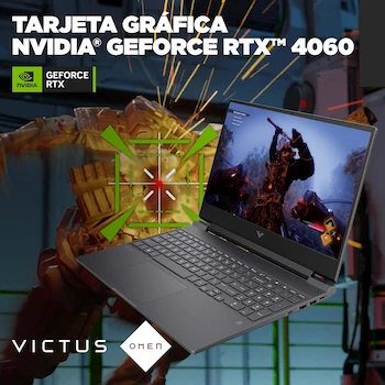Imagen 5 de HP Victus 15-fb3004la Laptop Gaming 15.6" Plateado Mica AMD Ryzen 9 16GB RAM 1TB SSD NVIDIA GeForce RTX 4060 8GB Windows 11 Home Teclado Español Garantía México + Game Pass