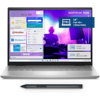 Imagen de referencia para Dell Inspiron 14 7430 2-in-1 Convertible Laptop Platinum Silver 14" FHD Touchscreen Intel Core i5-1335U 8GB LPDDR5 RAM 512GB SSD Windows 11 Home