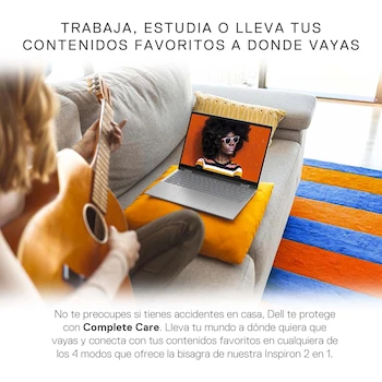 Imagen 4 de Dell Inspiron 14 7430 2-in-1 Convertible Laptop Platinum Silver 14" FHD Touchscreen Intel Core i5-1335U 8GB LPDDR5 RAM 512GB SSD Windows 11 Home