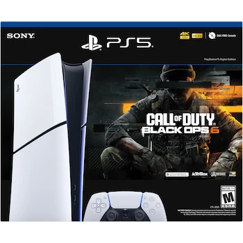 Imagen 3 de PlayStation 5 Digital Edition Slim Model 1TB White Console Bundle with Call of Duty Black Ops 6