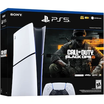Imagen 4 de PlayStation 5 Digital Edition Slim Model 1TB White Console Bundle with Call of Duty Black Ops 6