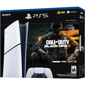 Imagen 5 de PlayStation 5 Digital Edition Slim Model 1TB White Console Bundle with Call of Duty Black Ops 6