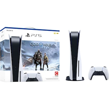 Imagen 2 de Consola Sony PlayStation 5 Estándar Edition Blanca con Unidad de Disco 825GB + Juego God of War Ragnarök