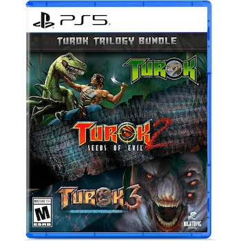 Imagen de referencia para Turok Trilogy Bundle including Turok Dinosaur Hunter, Turok 2 Seeds of Evil, and Turok 3 Shadow of Oblivion for PlayStation 5