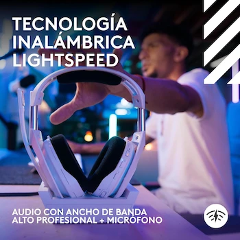 Imagen 4 de Logitech G Astro A50 X LIGHTSPEED Audífonos Inalámbricos para Juegos con Estación Base Blanco