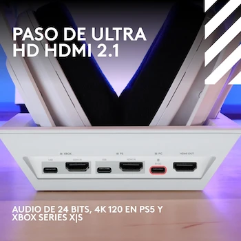 Imagen 5 de Logitech G Astro A50 X LIGHTSPEED Audífonos Inalámbricos para Juegos con Estación Base Blanco