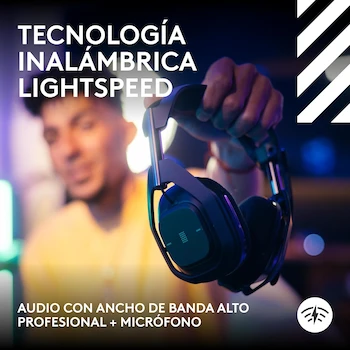 Imagen 4 de Logitech G Astro A50 X LIGHTSPEED Audífonos Inalámbricos para Juegos con Estación Base para Xbox Series X|S, PS5, PC/Mac - Negro
