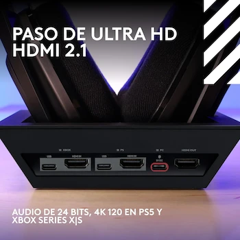 Imagen 5 de Logitech G Astro A50 X LIGHTSPEED Audífonos Inalámbricos para Juegos con Estación Base para Xbox Series X|S, PS5, PC/Mac - Negro