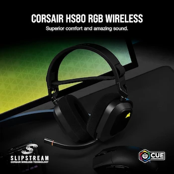 Imagen 3 de Corsair HS80 RGB Wireless Auriculares Inalámbricos para Juegos Multiplataforma - Carbono
