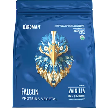 Imagen de referencia para BIRDMAN Falcon Protein Proteína Vegana Orgánica en Polvo Sabor Vainilla 60 Porciones 1.8kg