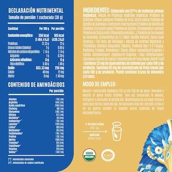 Imagen 2 de BIRDMAN Falcon Protein Proteína Vegana Orgánica en Polvo Sabor Vainilla 60 Porciones 1.8kg