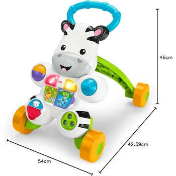 Imagen 3 de Fisher-Price Cebra de Aprendizaje, Andador para Bebés, Juguete Didáctico, 6 Meses en Adelante, Modelo B01DXO9SJ8