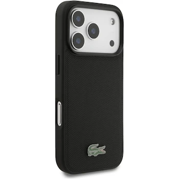 Imagen 4 de CG Mobile Lacoste Petit Pique Lacue Logo Compatible con MagSafe Funda para iPhone 17 Pro Negro