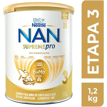 Imagen 2 de Fórmula Infantil NAN 3 Supreme Pro a Partir de 1 Año Lata 1.2kg