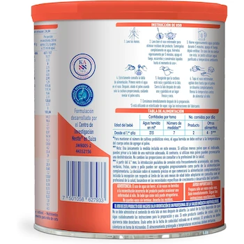 Imagen 5 de Fórmula Infantil NAN 3 Optimal Pro Baja en Lactosa para Niños de 1 a 3 Años Lata 800g