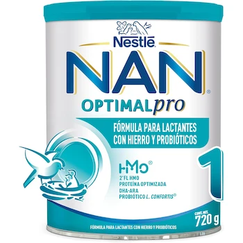 Imagen 2 de NAN Optimal Pro 1 Fórmula Infantil para Bebés de 0 a 6 Meses Lata 720 g