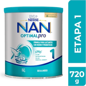 Imagen 4 de NAN Optimal Pro 1 Fórmula Infantil para Bebés de 0 a 6 Meses Lata 720 g