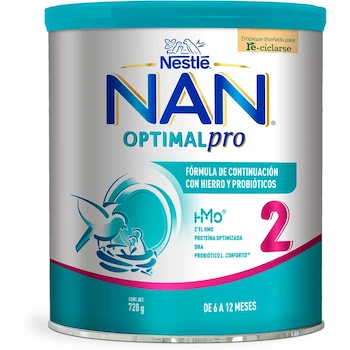 Imagen de referencia para Fórmula para Lactantes NAN 2 Optimal Pro de 6 a 12 Meses Lata 720g