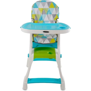 Imagen 3 de PRINSEL Sillita Alta Infantil Convertible Silla Alta para Bebé Kinder City Triangulos Verde de 6 Meses a 3 Años