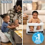 Miniatura de Ingenuity Baby Base 2-in-1 Asiento Elevador y de Piso para Bebé con Bandeja, Color Gris Pizarra