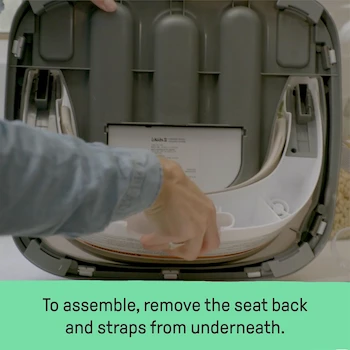 Imagen 5 de Ingenuity Baby Base 2-in-1 Asiento Elevador y de Piso para Bebé con Bandeja, Color Gris Pizarra