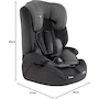 Miniatura de Silla de Carro para Bebé PRINSEL Booster 1 2 3 Gris/Negro de 9 Meses a 4 Años con Respaldo Removible