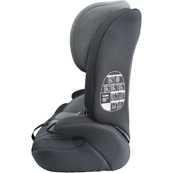 Imagen 5 de Silla de Carro para Bebé PRINSEL Booster 1 2 3 Gris/Negro de 9 Meses a 4 Años con Respaldo Removible
