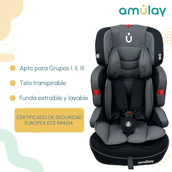 Imagen 4 de Autoasiento Booster Infanti Shell 9-36 kg Gris y Negro
