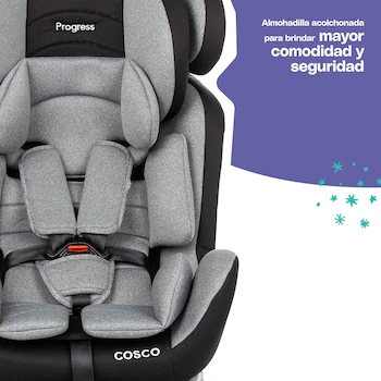 Imagen 5 de Autoasiento Cosco Progress Gris Convertible con Arnés de 5 Puntos