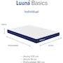 Miniatura de Luuna Basic 1 Colchón Individual de Espuma de Alta Densidad 16cm Altura