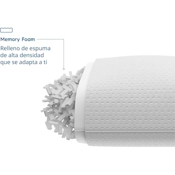 Imagen 4 de Luuna Almohada Ajustable Firme con Espuma de Memoria Estándar 64 x 46 cm Relleno 100% Memory Foam Triturado Funda Lavable Hecho en México