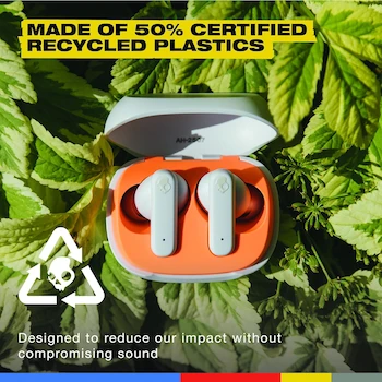 Imagen 2 de Skullcandy Smokin' Buds True Wireless In-Ear Modelo S2TAW-S951 Blanco/Naranja
