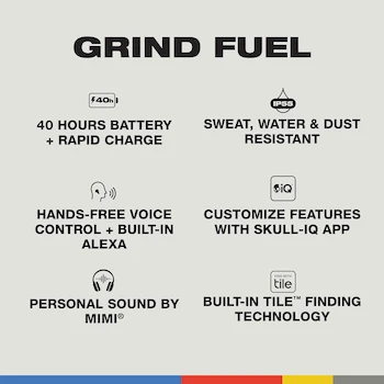 Imagen 4 de Skullcandy Grind Fuel True Wireless In-Ear Earbuds Negro