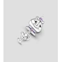 Miniatura de Pandora Charm Disney La Bella y la Bestia Sra. Potts y Chip en Plata Sterling 925 Esmalte Blanco y Negro 799015C01