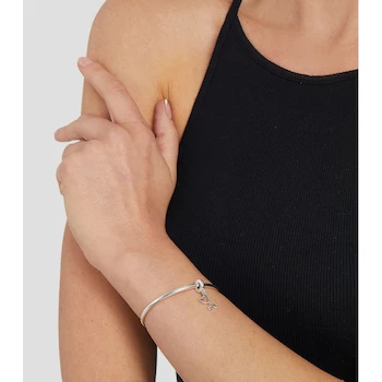 Imagen 2 de Pandora Charm Colgante Estetoscopio con Estampado Rosa y Circonita Cúbica 799590C01 Plata .925