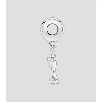 Imagen 4 de Pandora Charm Colgante Estetoscopio con Estampado Rosa y Circonita Cúbica 799590C01 Plata .925