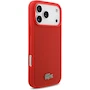Miniatura de CG MOBILE Funda Lacoste Iconic Petit Piqué Policarbonato Duro Logo Metal para iPhone 17 Pro - Rojo
