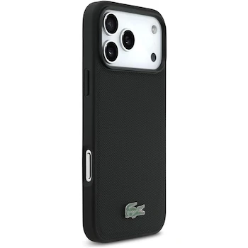 Imagen 4 de CG Mobile Lacoste Petit Piqué Lacre Logo Funda Compatible con MagSafe para iPhone 17 Pro Max Negro
