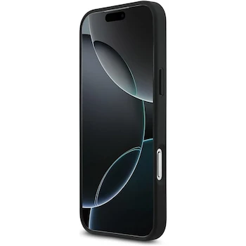 Imagen 5 de CG Mobile Lacoste Petit Piqué Lacre Logo Funda Compatible con MagSafe para iPhone 17 Pro Max Negro