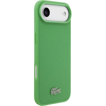 Imagen 3 de CG Mobile Funda Magnética Premium Lacoste Iconic Petit Piqué Compatible con iPhone 15 / iPhone 14 / iPhone 13 con MagSafe Verde