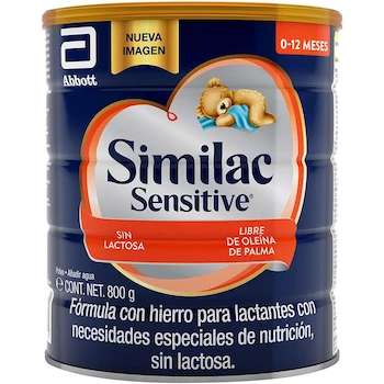 Imagen 3 de Similac Sensitive 800g Fórmula para Lactantes Sin Lactosa en Polvo
