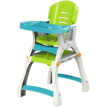 Imagen de referencia para PRINSEL Caddy 2 en 1 Sillita Alta Infantil Convertible a Escritorio Verde, De 6 Meses a 3 Años