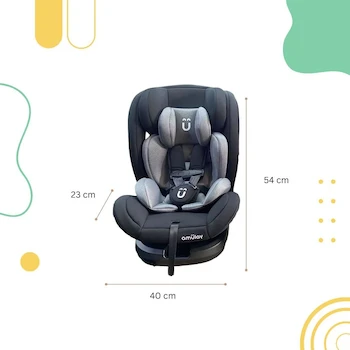 Imagen alusiva al producto Autoasiento para Bebé Kinderkraft XPEDITION 2 Gris y Negro 0-36 kg Rotación 360° ISOFIX